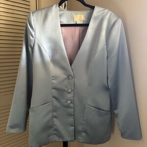 VIE by Victoria Royal Vintage Women's Blue Blazer - size 10